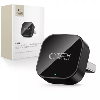 TECH-PROTECT ULTRABOOST CA01 Apple CarPlay / Android Auto adapter USB Bluetooth 5.4 mat črn