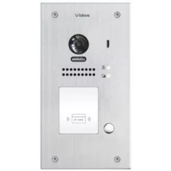 VIDOS DUO S1201A 2-žična video domofonska postaja z RFID, Full HD 1080p, srebrna/temno siva