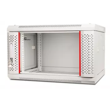 GETFORT 19-palčna CALI 6U 600x600 stenska rack omarica siva RAL 7035