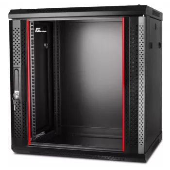 GETFORT CALI 19-palčna 12U 600x450 stenska omarica rack omara črna