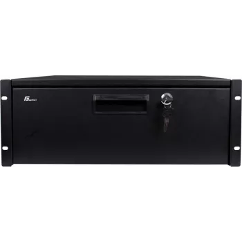 Getfort GF-4U-drawer 4U rack predal - 19-palčni izvlečni predal z ključavnico, črn