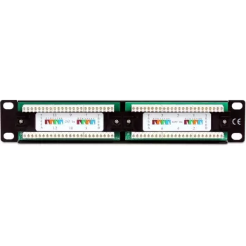 Getfort PGF-5EUTP12-B4 12-portni Cat5e UTP patch panel 10-palčni 1U črn
