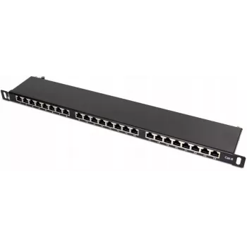 GETFORT PGF-6FTP24-B8 FTP Cat.6 24-portni patch panel 0.5U črn