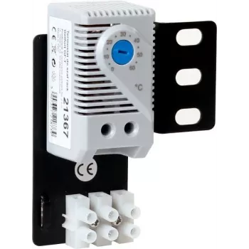 GETFORT GF-T termostat za ventilator ohišja, 230V AC, 0-60°C, DIN letev, RAL 7035