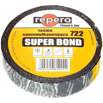 REPERO 722E Super Bond samovulkanizirajoči trak 25mm x 3m, črn