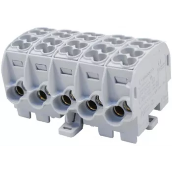SIMET SIMBLOCK SCB 25-5X razdelilni blok Al/Cu 1x25mm² vhod 5x1.5-16mm² izhod, siv