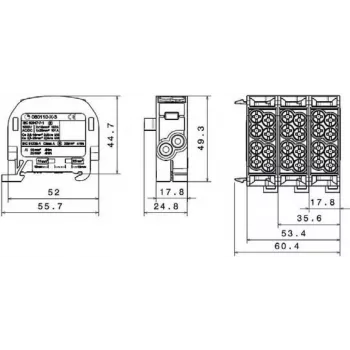 SIMET SCB 25 razdelilni blok Al/Cu 80-110 SIMBLOCK, moder 81501003