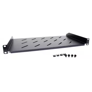 Getfort univerzalna 19 inch 1U 270mm polica za rack, črna