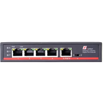 GETFORT GF-105-4PG-PD-90 stikalo PoE 4 GE + 1 GE 90W (PoE-In)