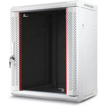 GETFORT 19-palčna stenska rack omara 12U 600x600mm siva (RAL 7035) - WGF12-66EH-WGG