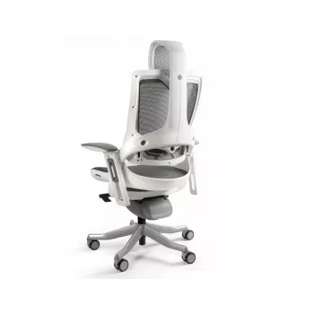 UNIQUE Wau 2 NW41 ergonomski pisarniški stol, ogljeno-bela mreža