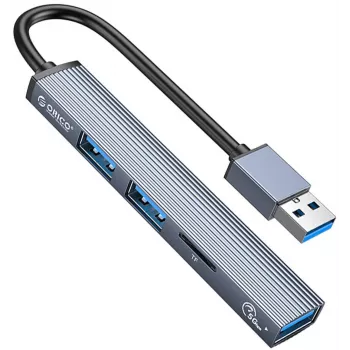ORICO USB 3.0 4-Port USB-A hub, 5Gbps, črn