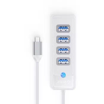 ORICO PW4U-C3-015-WH-EP USB-C zvezdišče 4x USB-A 3.2 Gen 1, belo