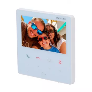 Hikvision DS-KH6110-WE1 4,3 inch notranja enota, 480x272, PoE, WiFi, 4 programirljive tipke, zaslon na dotik, bela