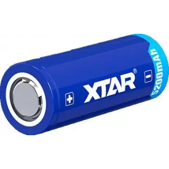 XTAR 26650 3,7 V 5200 mAh zaščitena Li-Ion polnilna baterija (Button Top)