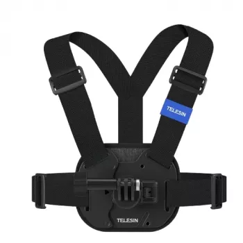TELESIN prsni jermen držalo za Insta360 GoPro SJCAM DJI Xiaomi akcijske kamere - črno