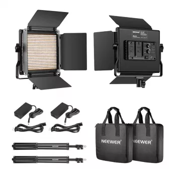NEEWER 660 Bi-Color LED video luč komplet (2 luči, 40W, 3200-5600K)