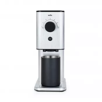 WILFA ZENSE ALUX mlinček za kavo - stožčasti mlin, 40 stopenj mletja, inox mlin, 130 W, črno/aluminij