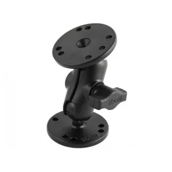 RAM MOUNTS B-Size kratka pritrdilna roka + 2x B-Size 1.0 okrogla podlaga 2.5