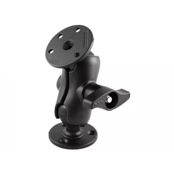 RAM MOUNTS kratek dvojni zgibni nosilec z 2x D-Size 2,25 inch okroglo ploščo s kroglico, podstavek 3,68 inch