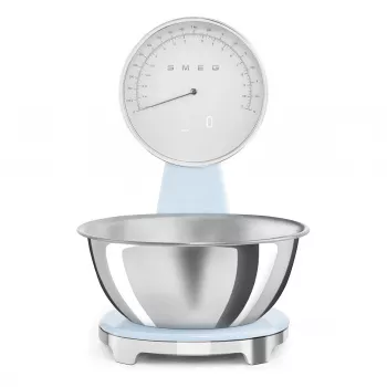 Smeg KSF01PBWW analogna in digitalna kuhinjska tehtnica pastelno modra