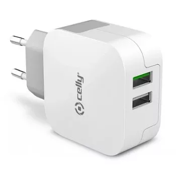 CELLY potovalni polnilnik Turbo 2USB 3,4A