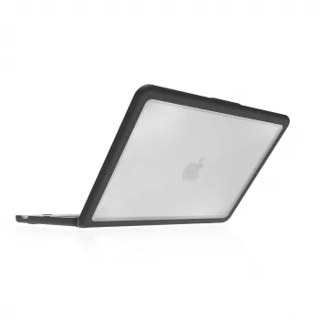 STM Dux Ultra ovitek za Apple MacBook Neo, črno-prozoren