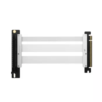 Corsair Premium PCIe 5.0 podaljšek (riser), 175 mm, vmesnik x16 – bel