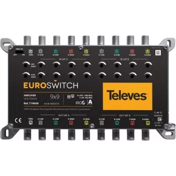 TELEVES EuroSwitch 9 vhodov multistikalni ojačevalnik 27/31 dB (719609)