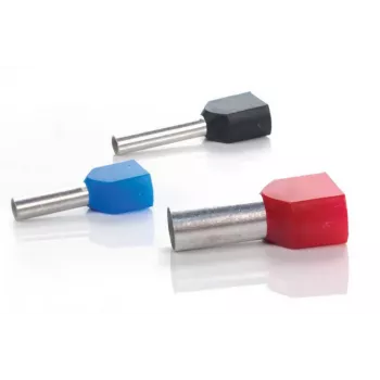 TRYTYT izolirana dvojna končna tulka 2x2,5mm² modra DUID-2x2,5-10NB (100 kosov)