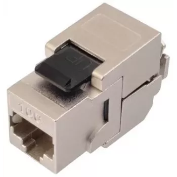 Solarix Cat.6A STP RJ45 keystone vtičnica brez orodja črna SXKJ-10G-STP-BK-SA
