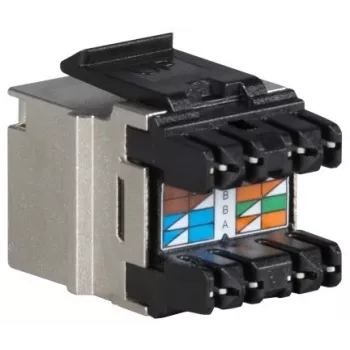 SOLARIX Cat.6 STP FTP RJ45 keystone modul brez orodja srebrn