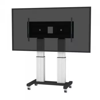 NEOMOUNTS NEWSTAR motorizirano mobilno talno stojalo za zaslone 70-120 inch, VESA 300x200 do 1200x600, srebrno
