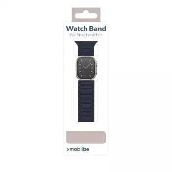 Mobilize silikonski pas za uro - magnetni - za Apple 42/44/45/49mm - moder