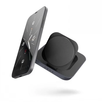 ZENS magnetni polnilnik za nočno omarico - 20W brezžično stojalo za polnjenje za iPhone in AirPods (črn)
