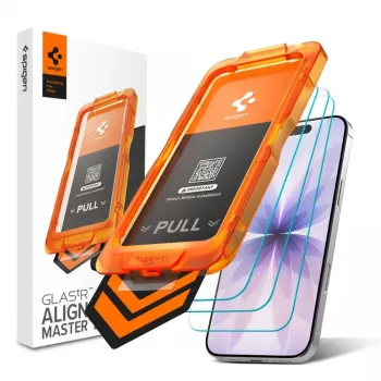 Spigen Glas.tR AlignMaster Slim 3-Pack zaščitna folija za zaslon iz kaljenega stekla za Apple iPhone 17