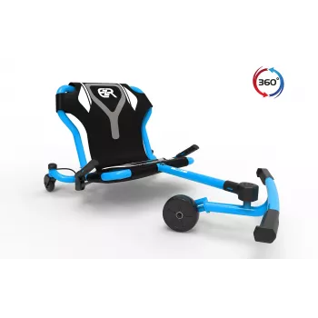 EzyRoller Spinner Pro X gokart na nožni pogon z vrtenjem 360°, moder, 10+ let