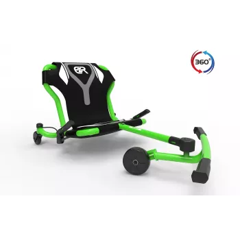 EzyRoller Spinner Pro X zelen 360° gokart na nožni pogon za otroke od 10 let
