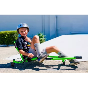 EzyRoller Spinner Pro X zelen 360° gokart na nožni pogon za otroke od 10 let