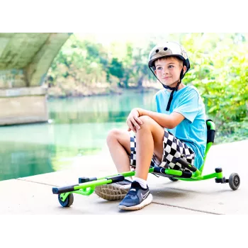 EzyRoller Drifter X drift gokart na nožni pogon, 4–12 let, limetno zelena