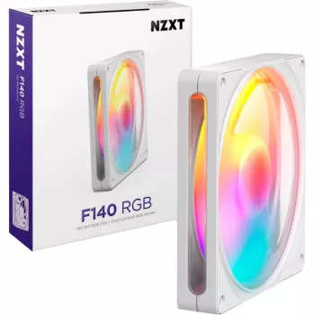 NZXT F140 RGB White 140mm PWM ventilator z naslovljivim RGB