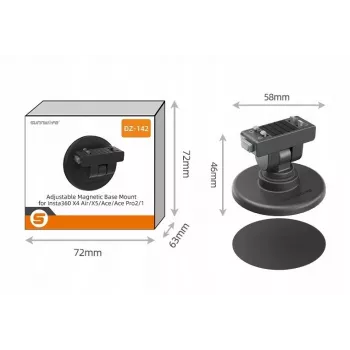 SUNNYLIFE hitro snemljivo držalo 1/4 inch + magnetno podnožje za Insta360 X4 Air X5 Ace Pro 2 / DZ-142-D