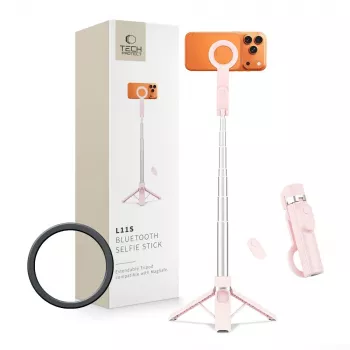 TECH-PROTECT L11S MagSafe Bluetooth selfie palica stojalo roza