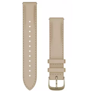 Garmin Quick Release usnjen pas 18mm Light Sand s sponko Cream Gold 010-12932-60