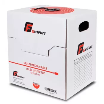 GETFORT Premium Cat.5e U/UTP UV Dry Core zunanji kabel 305m, črn
