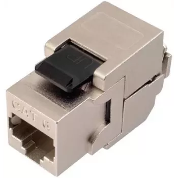 SOLARIX Cat.6 STP RJ45 keystone modul, brez orodja IDC, črn