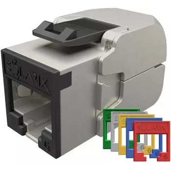 SOLARIX Cat.6 STP RJ45 keystone modul brez orodja - kovinski