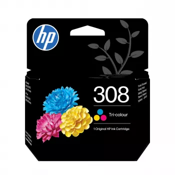 HP 308 originalna kartuša s črnilom, tribarvna