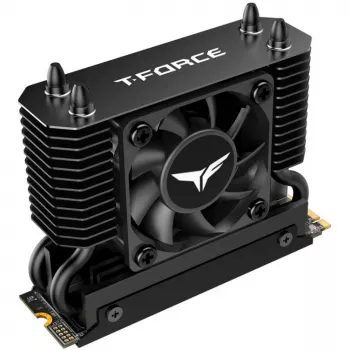 Team Group T-Force GC PRO 2TB M.2 2280 PCIe Gen5 NVMe SSD s hladilnim telesom T-FORCE DARK AirFlow, črn