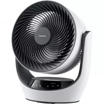 SwitchBot akumulatorski pametni cirkulacijski ventilator s 100 hitrostmi, 90° vodoravnim in 100° navpičnim nihanjem, Bluetooth in Wi-Fi (potreben hub), bel